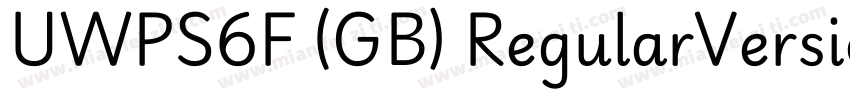 UWPS6F (GB) RegularVersion 10字体转换